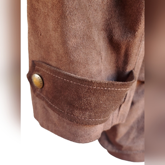 Men's Polo by Ralph Lauren Brown Leather Suede Jacket Coat Size 1XB Big & Tall - Picture 10 of 14
